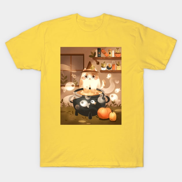 Witch Cat T-Shirt by nic_ochoa